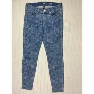 Gap Size 2 Womens Jeans Legging Skimmer Floral Low Rise Stretch Skinny